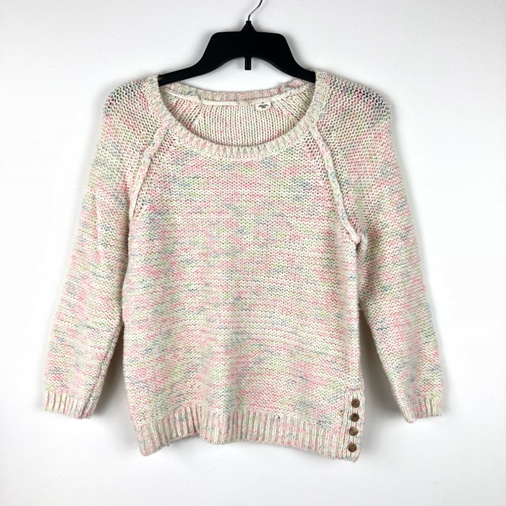 Moth Lambs Wool Pastel Rainbow Knitted Sweater - Picture 1 of 5